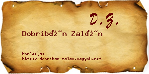 Dobribán Zalán névjegykártya