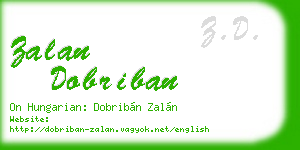 zalan dobriban business card